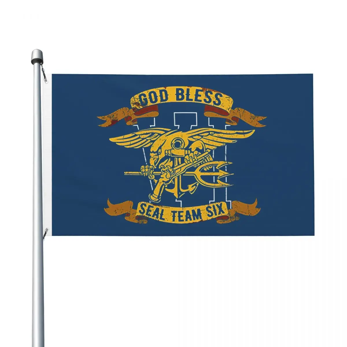 

United States Navy SEALs Double Sided Banner Breeze Flag Garden Flag Decorative Flag Party Banner 3x5FT (90x150cm)