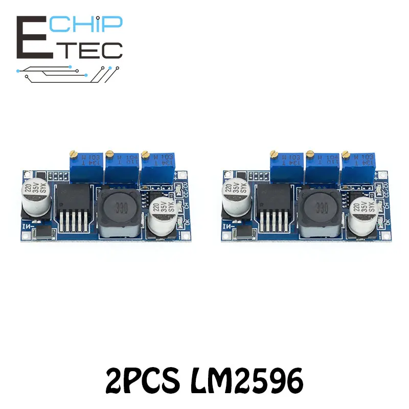 

2PCS LM2596S DC-DC Constant Current Module LM2596 DC-DC 7V-35V Step-down Adjustable CC/CV Power Supply Module
