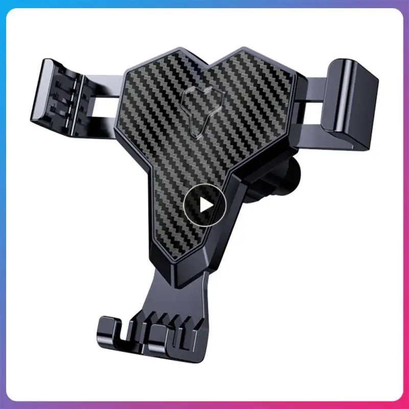 

Mobile Phone Holder Practical Carbon Fiber Car Mobile Phone Rack Durable Carbon Fiber Bracket Car Supplies Universal Black