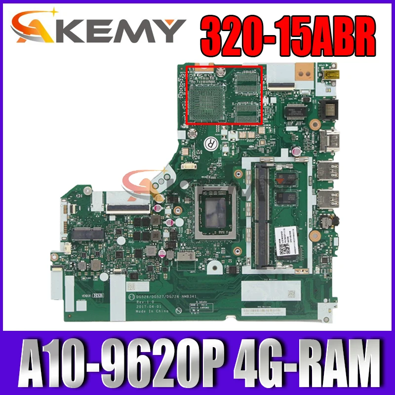 

For Lenovo IdeaPad 320-15ABR Laptop Motherboard NM-B341 With A10-9620P 4G-RAM UMA FRU 5B20P11088 DDR4 100% Fully Tested