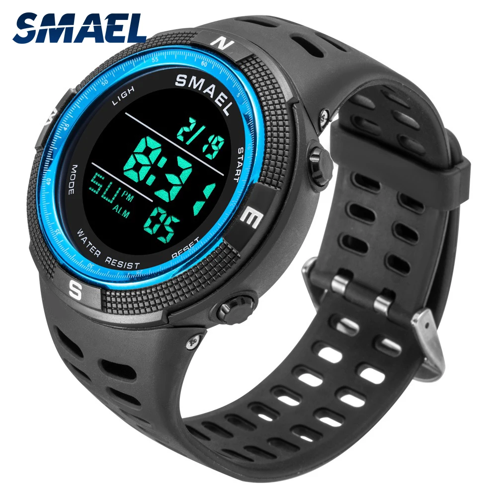 

SAMEL Fashion Men’s Luxury Watches 2021 Waterproof Chronograph Stopwatch Modern Alarm Electronic Wristwatch Male Clock 1915