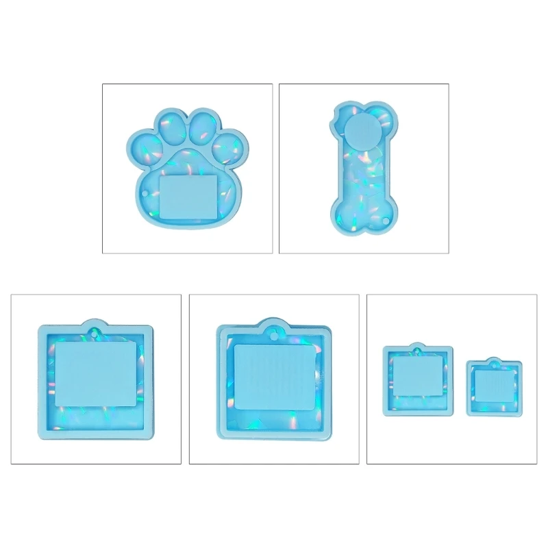 

Glossy Dropping Silicone Pet Photo Frame Tags Molds Light Shadow Pendant Mold DIY Ornaments Jewelry Epoxy Crafting Mold