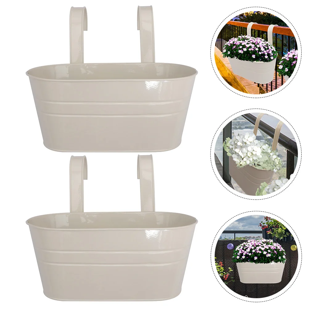 

Tin Hook Flower Pot Retro Style Container Arrangement Vintage Bucket Iron Empty Decorative Adornment French Country