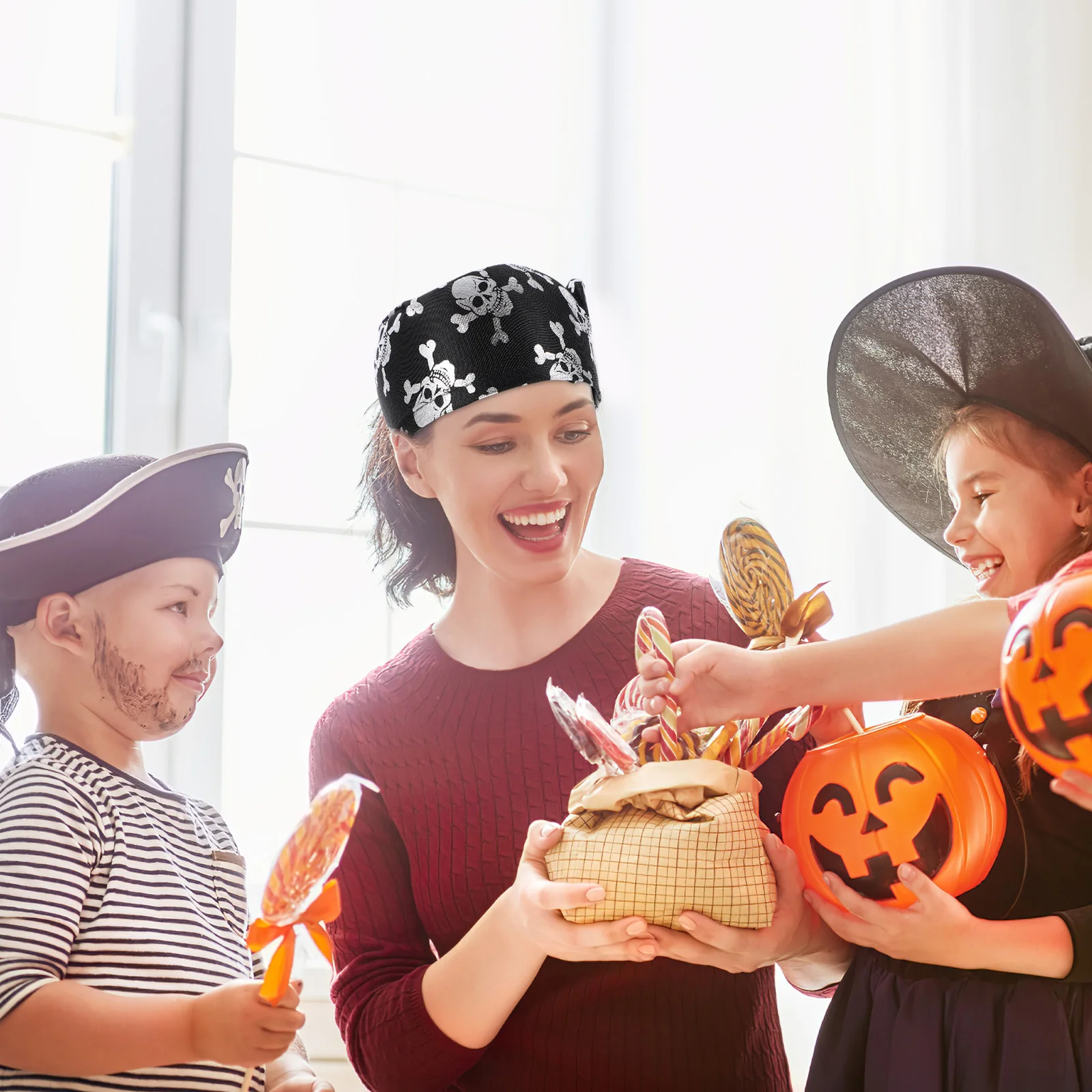 

4pcs Party Accessary Comfortable Dome Pirate Hat for Masquerade Party