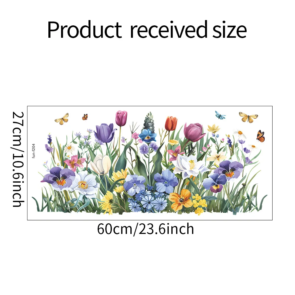 

Наклейка на окно "Тюльпан бабочка лист"