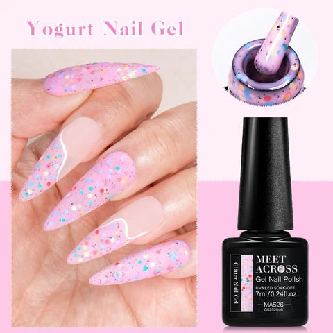 MEET ACROSS Йогуртовый гель-лак Cake Candy Color 7 мл