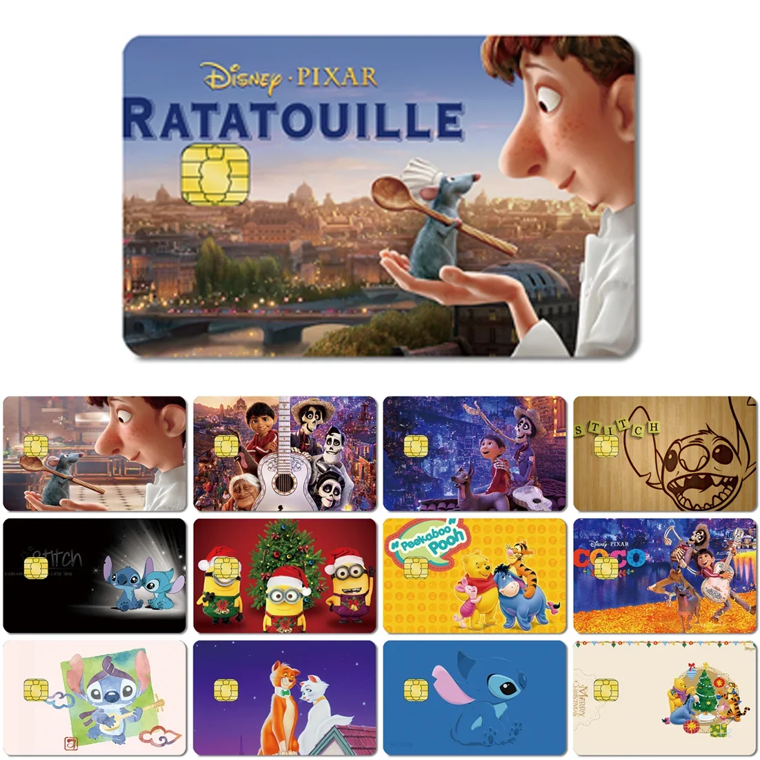 

Anime Cartoon Ratatouille Elemental Chip Debit Credit Bus Card Waterproof and Anti-Scratch Protective Sticker Collection Gift