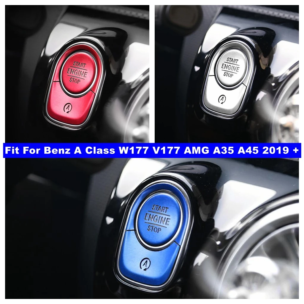 

Car Accessories Engine Start Stop Switch Button Ring Trim Cover Fit For Mercedes Benz A Class W177 V177 AMG A35 A45 2019 - 2022