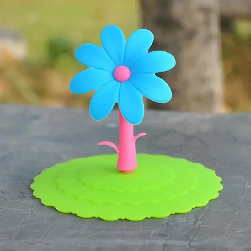 Силиконовая крышка для чашки цветок