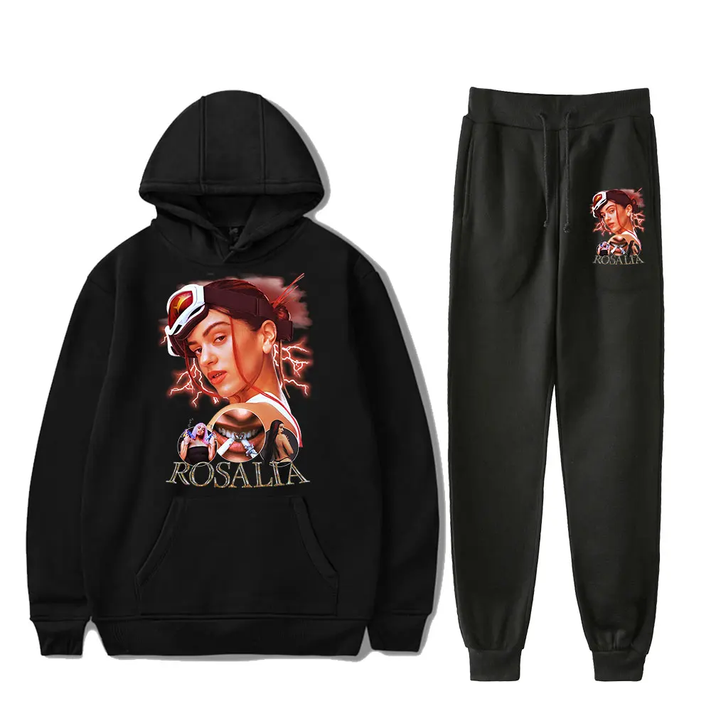 Roshola Motomami Merch Rosalia Винтаж 90-х годов Толстовки с капюшоном для мужчин и женщин Брюки