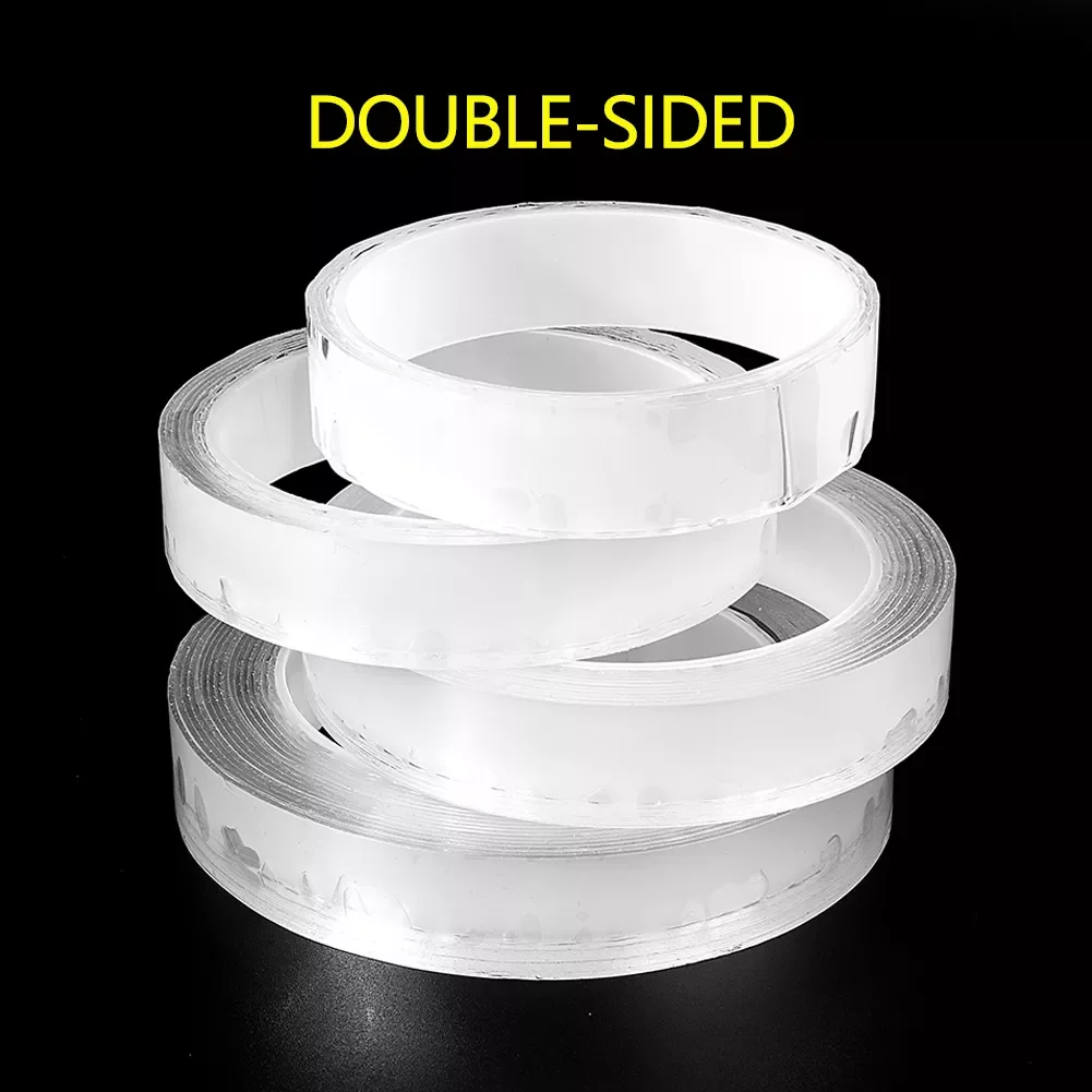 

1/2/3/5M Reusable Heat Resistant Bathroom Home Decoration Tapes Double Sided Nano Tape Transparent Tape Waterproof Wall Stickers