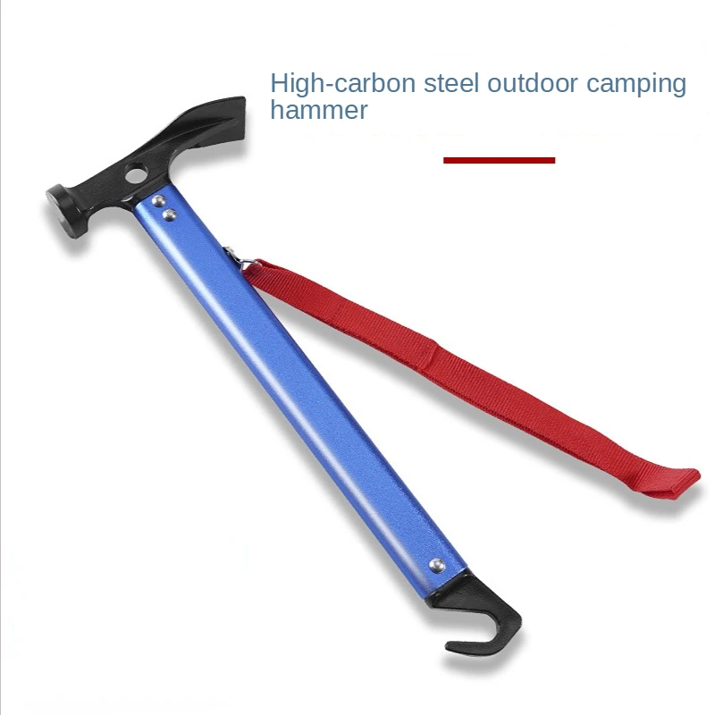 

Outdoor Camping Supplies Aluminum Alloy Handle Hammer Canopy Nail Puller Can Hammer Camping Tent Ground Nail Multi-function