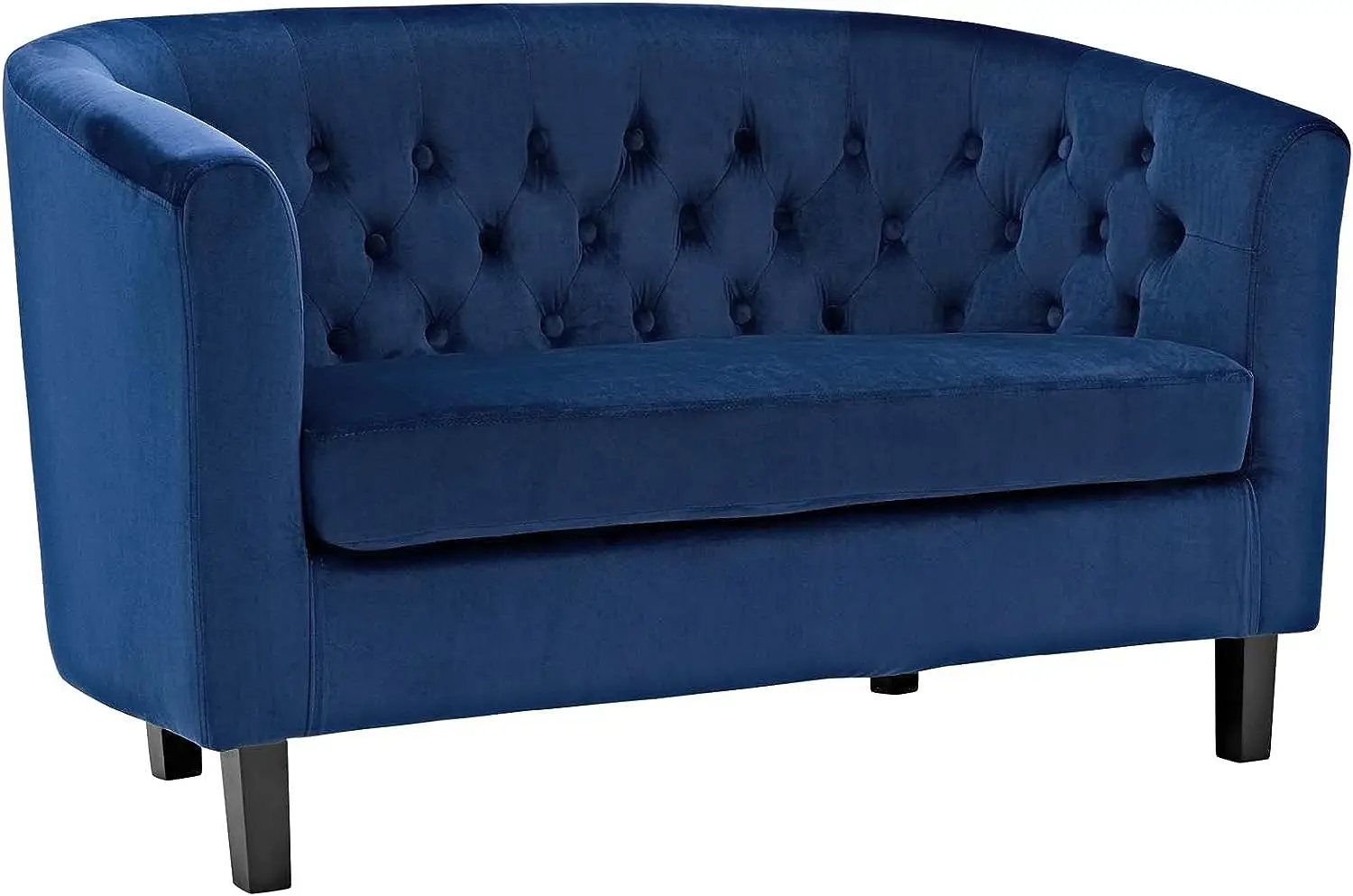 

Prospect Velvet Upholstered Contemporary Modern Loveseat In Navy