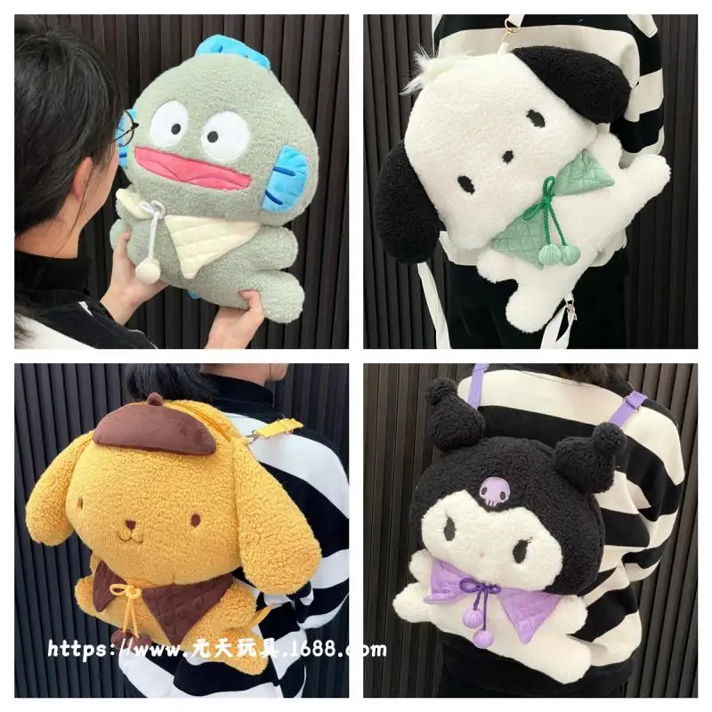 

Милый Плюшевый Рюкзак для кукол Hellokitty Kuromi Mymelody Cinnamoroll понравился Pompompurin, подарок на день рождения для девочек