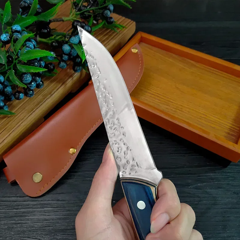 Нож для мясника лезвие из стали кухонные ножи Santoku тесак нарезки мяса овощей