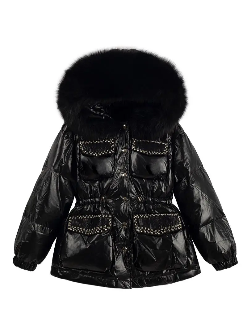 Women Down Jacket New Vintage Style White Duck Down Jackets Autumn Winter Warm Coats And Parkas Female Outwear