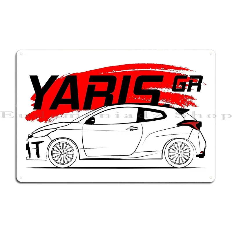 

Gr Yaris Racing металлические вывески настенная роспись паб гостиная персонализированная кухня жестяная вывеска плакат