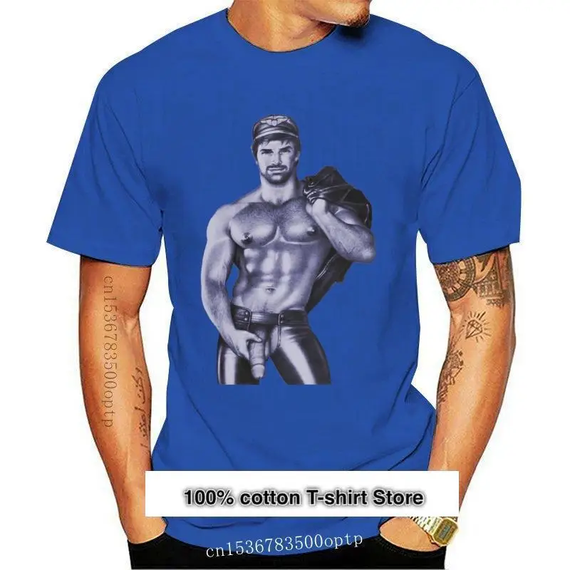 

Camiseta de Tom of Finland para hombre, camisa de манга corta blanca, feхотите, nueva