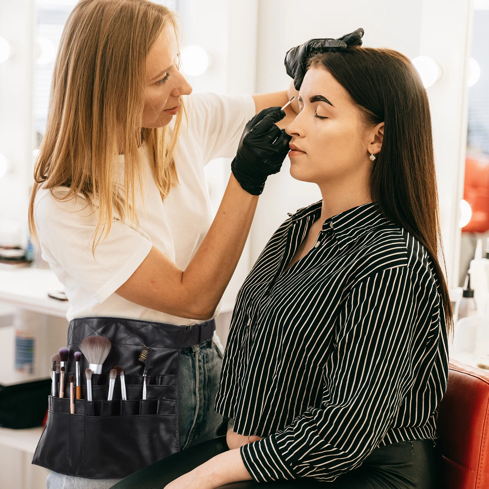 Сумка для хранения кистей макияжа дорожный профессиональный чехол-держатель