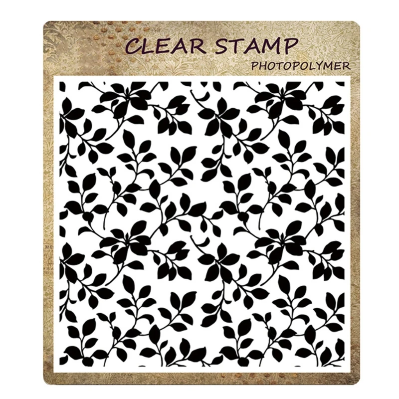

Transparent Silicone Clear Stamp Vintage Flower Leaves Words for Scrapbooking DIY Craft Decoration Card Making Stamps