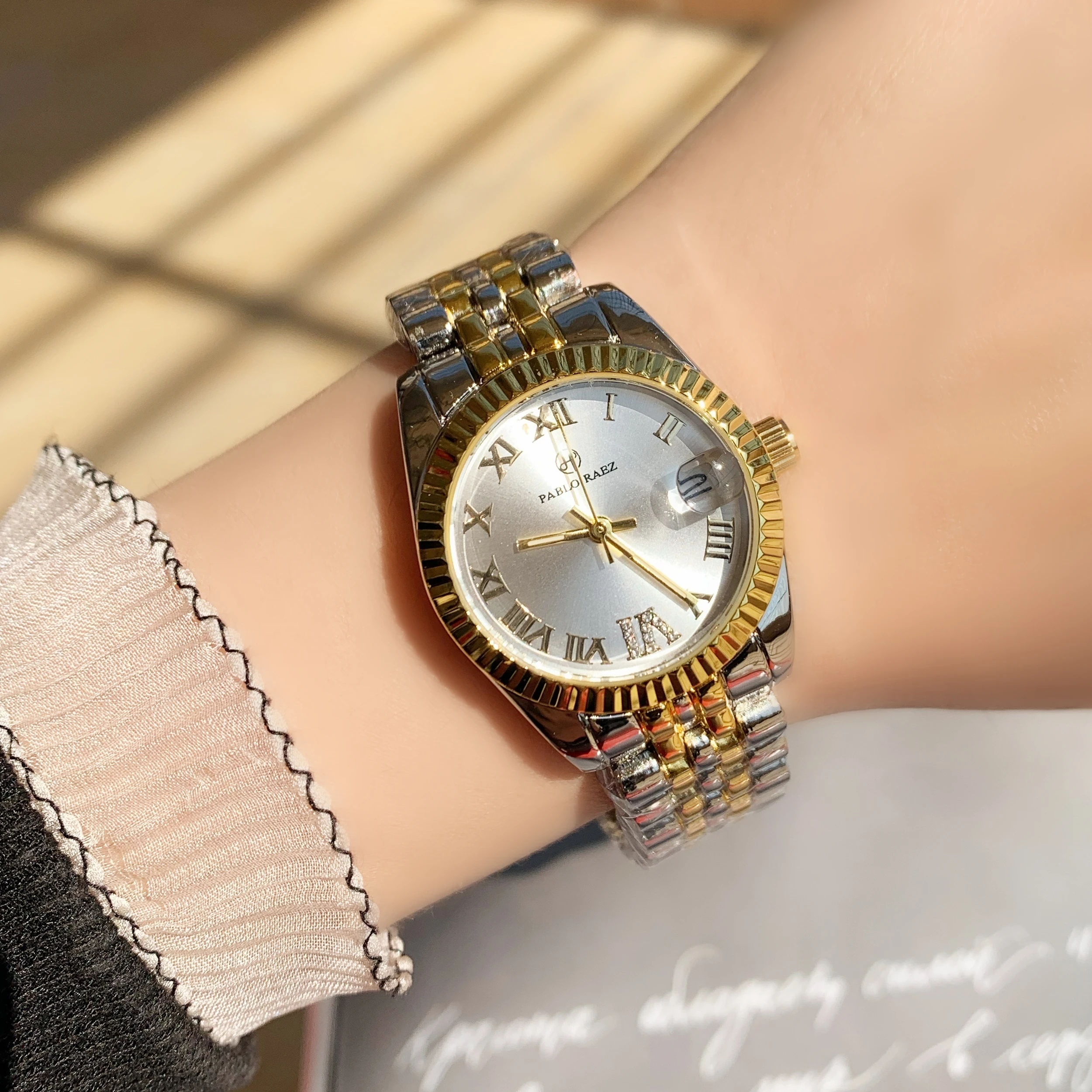 

PABLO RAEZ High Quality Women Watch Fashion Luxury Brand Quartz Lady Wristwatch Small Dial Calendar Bracelet Clock Montre Femme