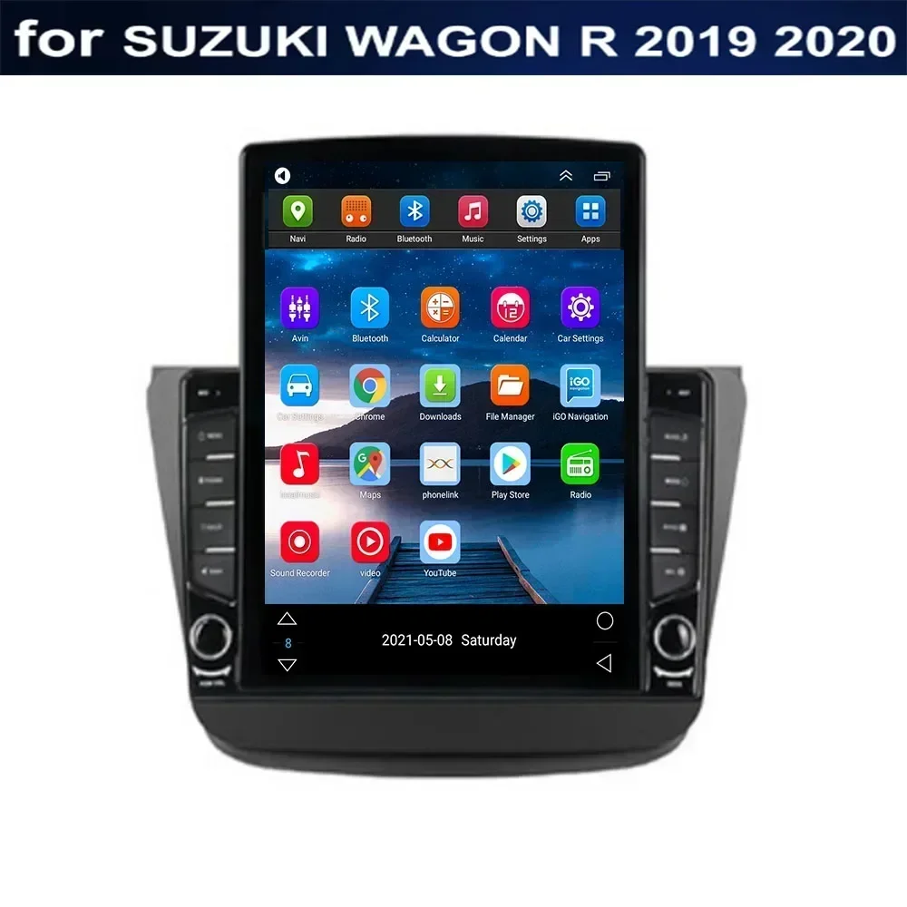 For Tesla Style 2 Din Android 13 Car Radio Suzuki Wagon R 2019-2035 Multimedia Video Player GPS Stereo Carplay RDS Camera