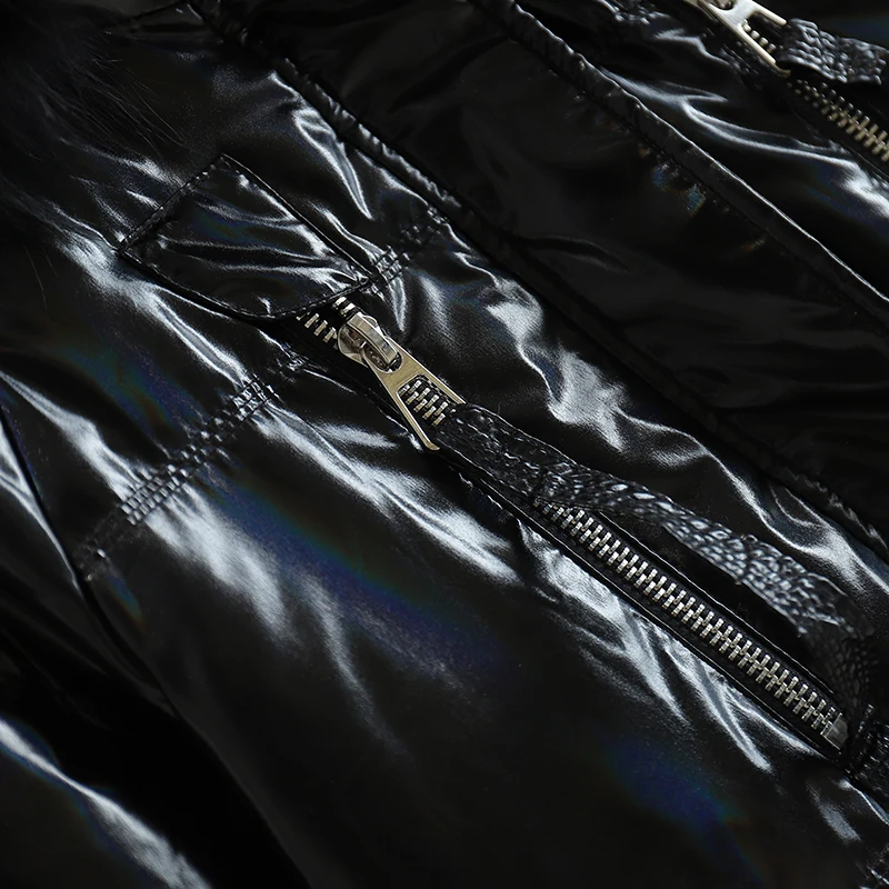 Цена на счетчик: 799 юаней [BA] Прямой теплый пуховик средней длины с воротником из