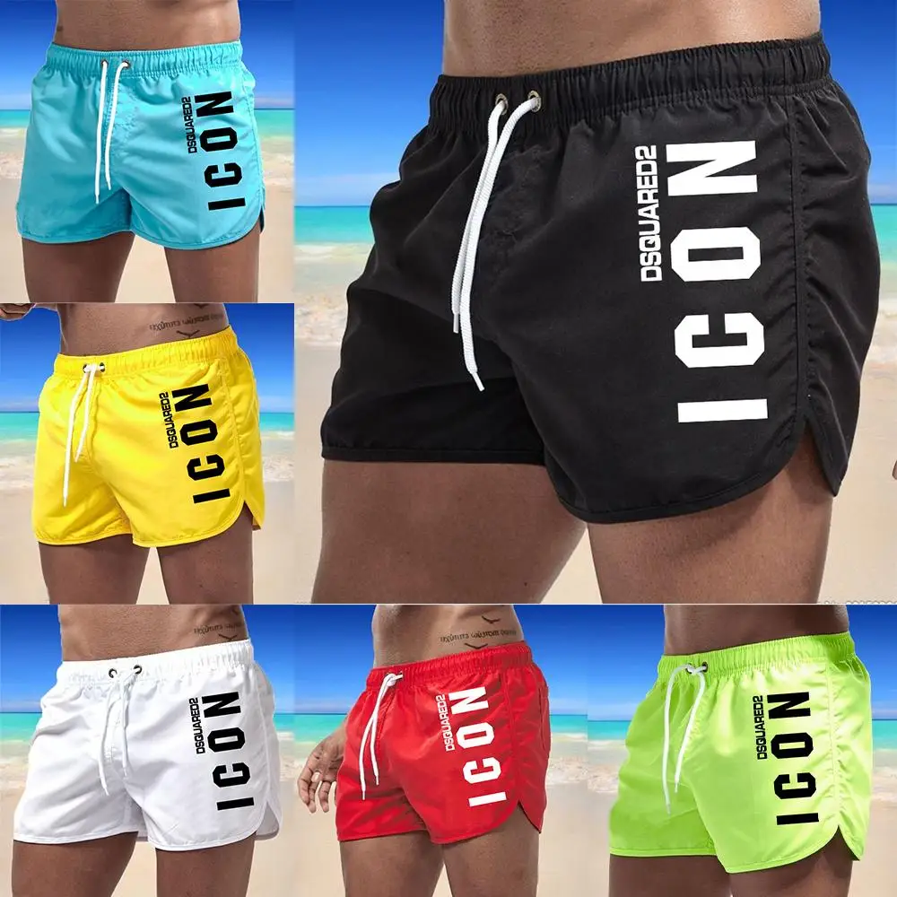 

Quick-Dry Men's Swim Trunks: Hot Summer Beachwear Shorts for Sports, Gym, and Beach Activities, Luxury Brand Swimwear