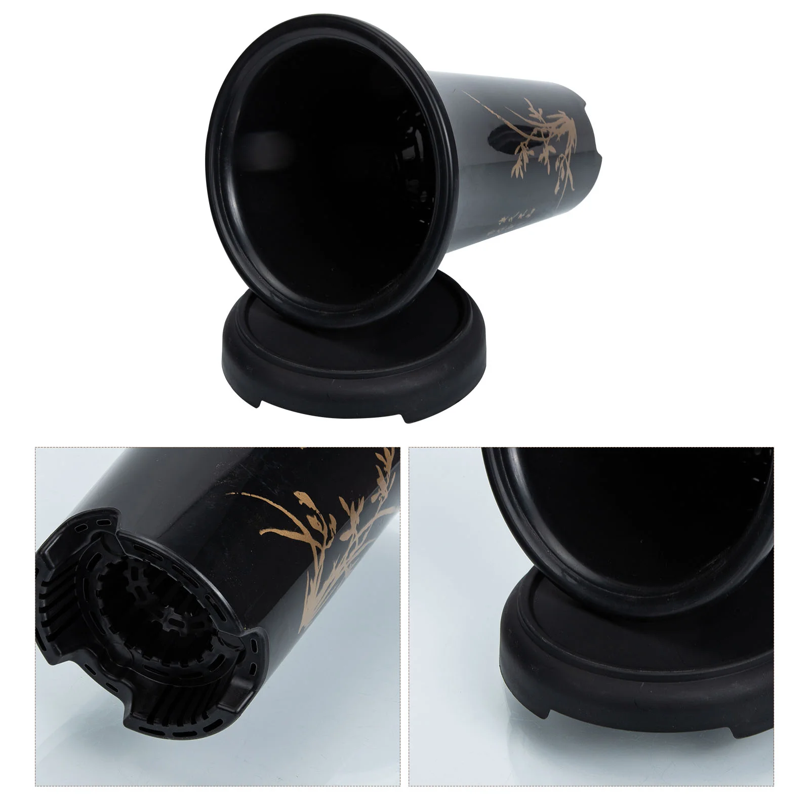 

Orchid Pots Potflower Container Nursery Flowerpots Indoorvase Largeblack Porcelain Base Gardening Style Planting Chinese