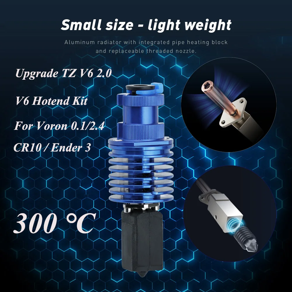 

Upgrade V6 Hotend Kit High Speed Print Head For Ender 3/Ender 3 PRO/VORON 2.4 Extruder J-head For Prusa I3 Ender 3V2/CR10