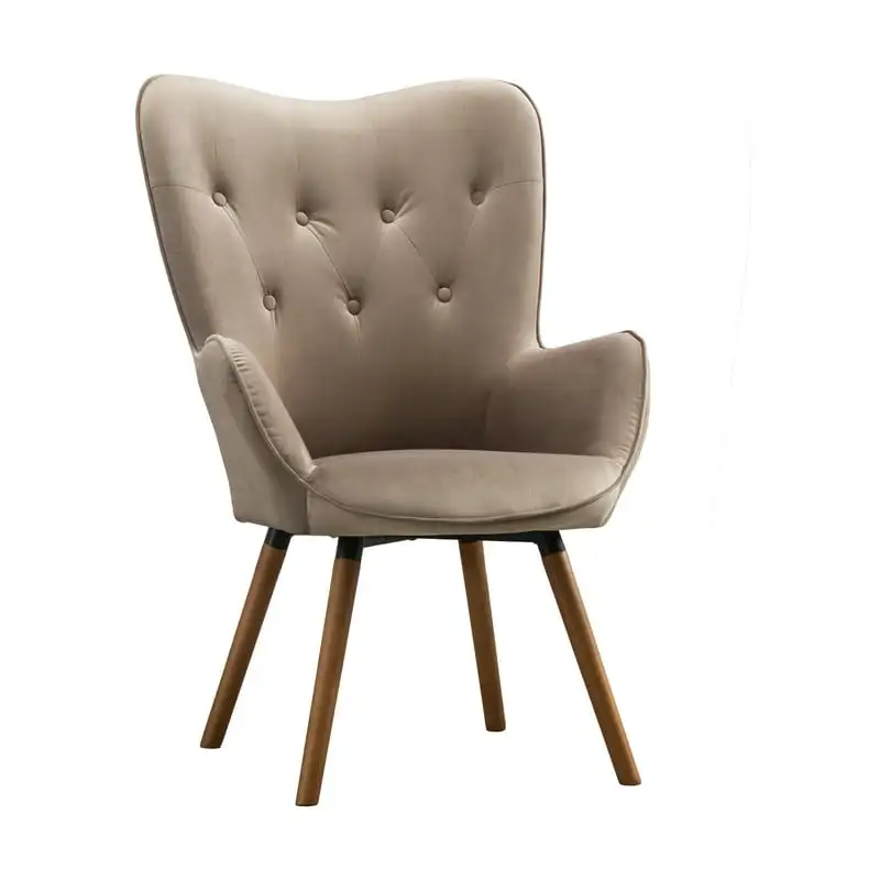 

Wingback Tufted Chair, Taupe