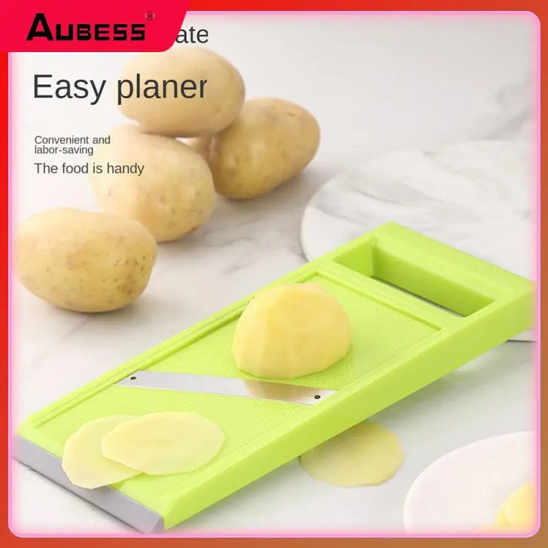

Convenient Vegetables Cutter Anti-slip Manual Chopper Pp Stainless Steel Potato Chip Artifact Multifunctional Neat Cuts Durable