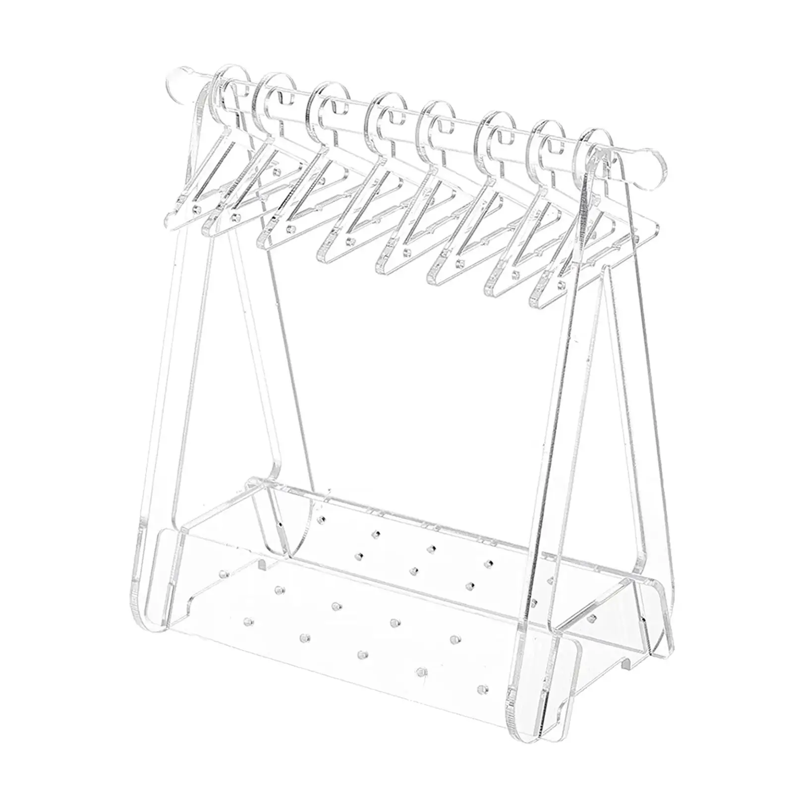 

Creative Earring Display Stand, Earrings Storage Rack, 8 Mini Hangers Jewelry Organizer for Women Girls, Jewelry Display Holder