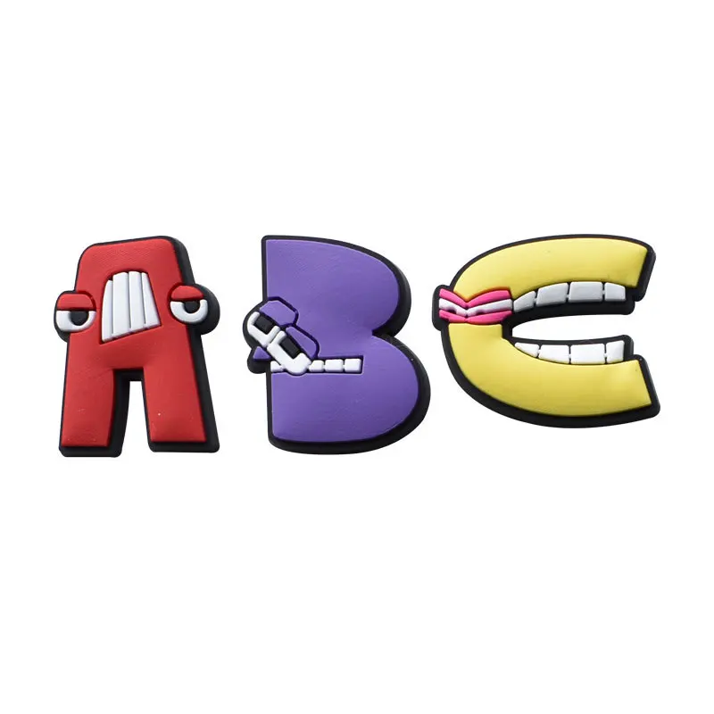 30pcs /set Pvc Buckle Clog Croc Jibz  Animal Letters Shoe Accessories Decorations Kid Party Gift