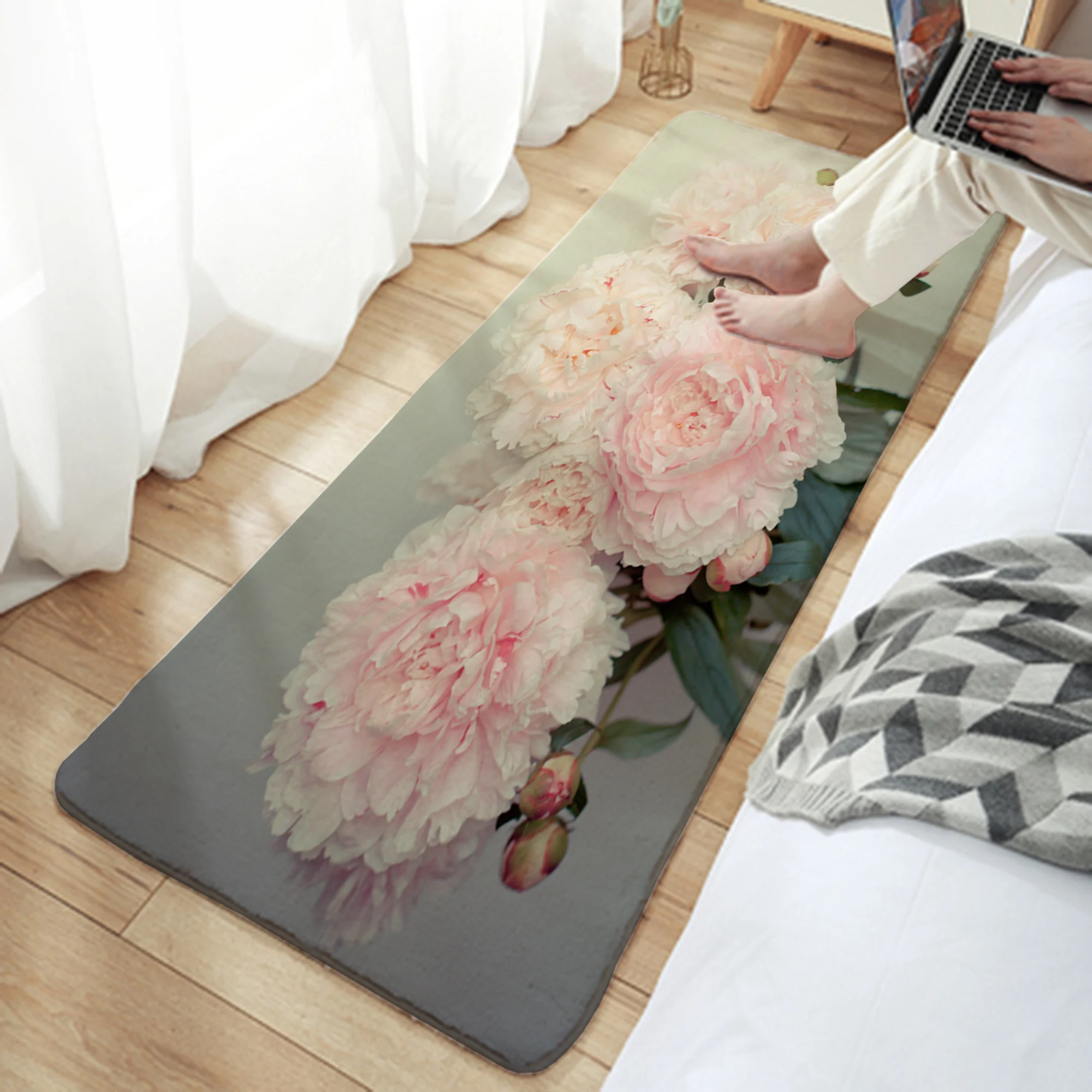 

Wild Flower Camper Carpet Bathroom Entrance Doormat Bath Indoor Floor Rugs Absorbent Mat Anti-slip Kitchen Rug
