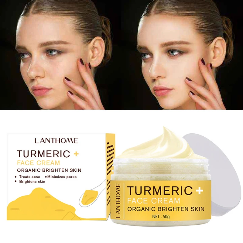 

50g Genuine Turmeric Face Cream Repair Acnes Scar Dark Spot Treatment Moisturizer Whitening Lightening Against Acne Skin Care
