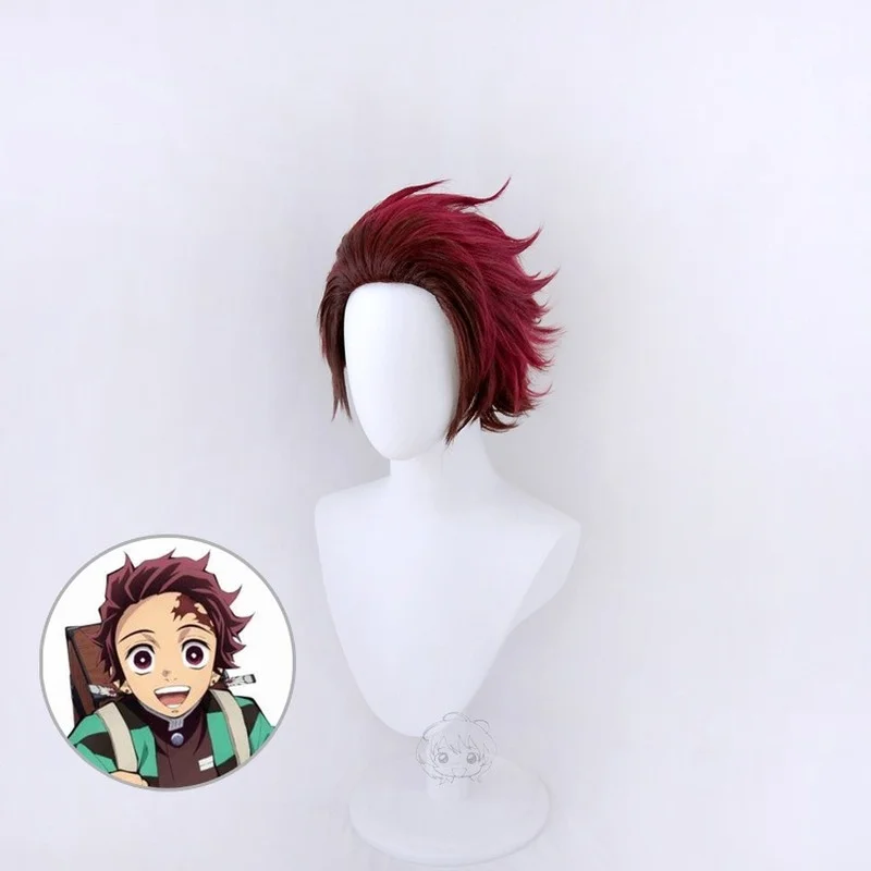 

Cosroad Nezuko Tanjirou Kamado Wigs Demon Slayer Kimetsu no Yaiba Cosplay Wigs Zenitsu Agatsuma Golden Short Hair