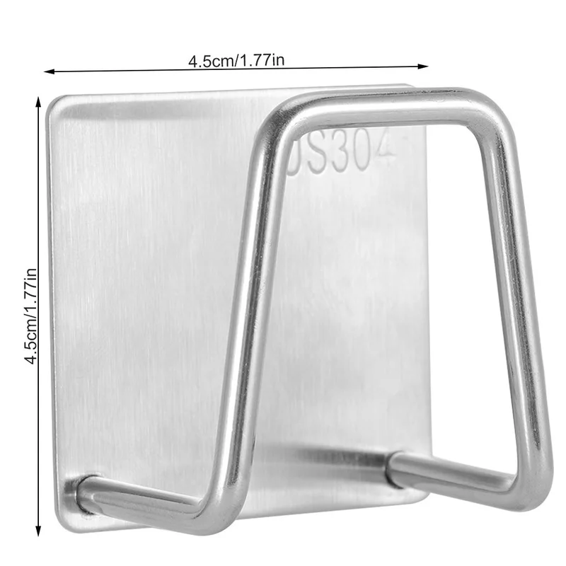kitchen stainless steel sponges holder drain drying rack self adhesive sink shelf kitchen accessories storage organizer gadgets free global shipping