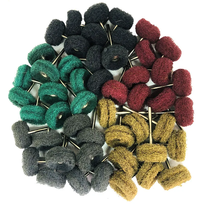 10pcs Mini Drill Abrasive Brush Nylon Buffing Polishing Wheel with 3mm Shank for Dremel Rotary Tool Accessories Set | Инструменты