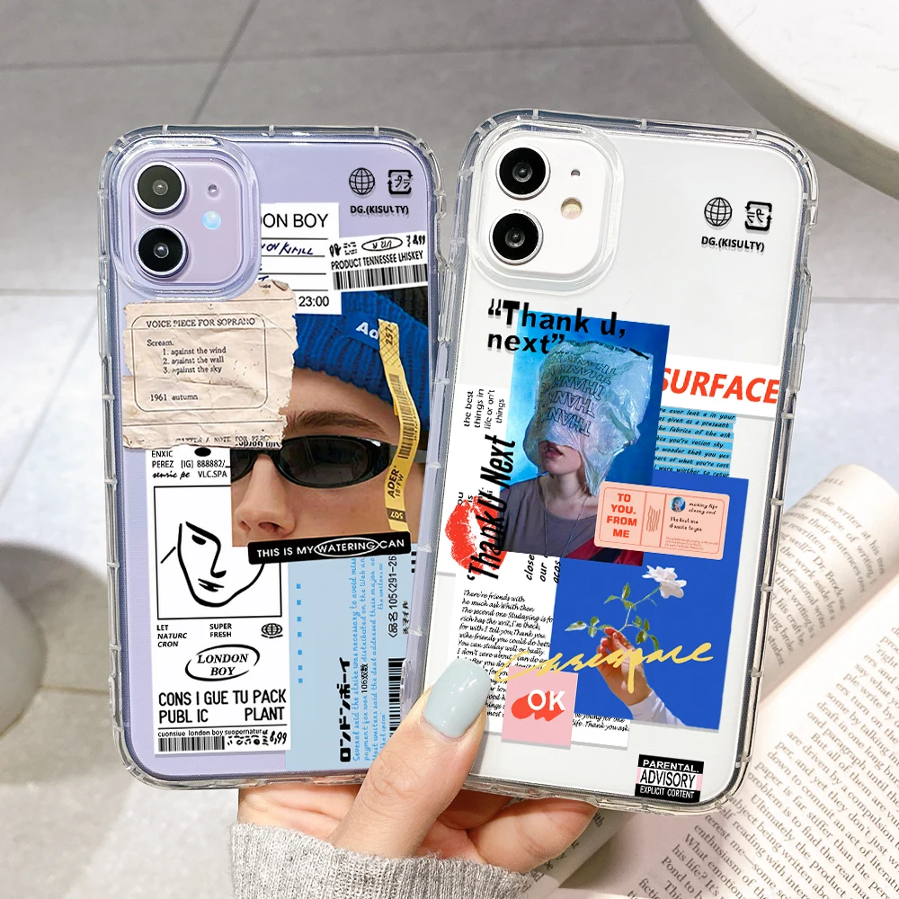 

Case For Iphone 11 Cases Silicon Cartoon Funda Iphone 12 13 Pro Max XR SE 2020 7 8 X Xs 6 6s Plus Mini Airbag ShockProof Cover 8