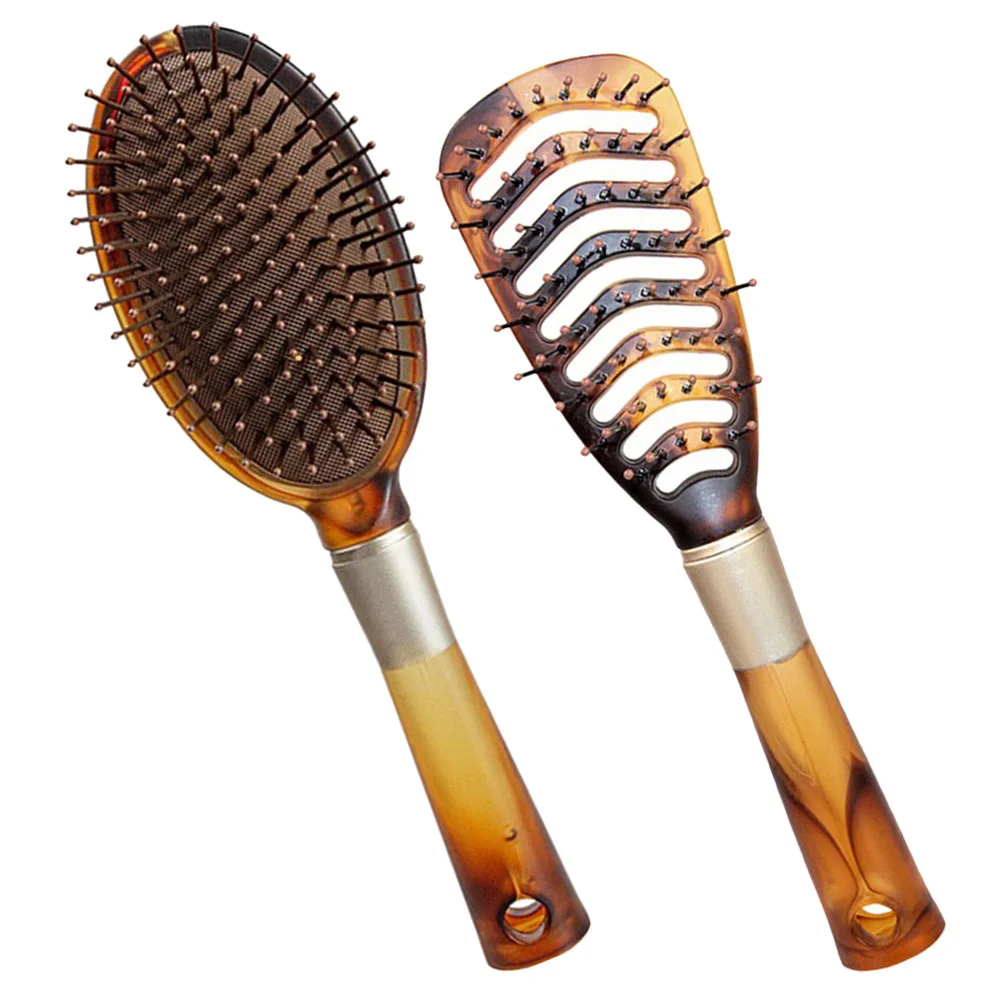 2 Pcs Mini Paddle Brush Hair Teasing Brush Plastic Comb Curly Hair Brush Wide Tooth Comb Hair Teasing Comb
