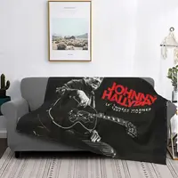 Johnny Hallyday Les Annees Warner Best Of Live Blankets Flannel Warm Throw Blankets for Bedding Couch Bed Rug