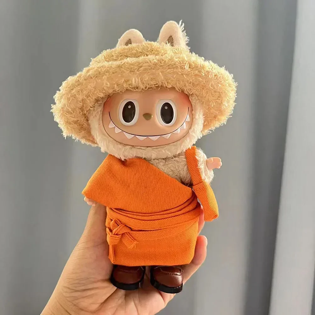 Мини-наборы одежды для Labubu плюшевый костюм монаха обувь кукол-идолов нарядная