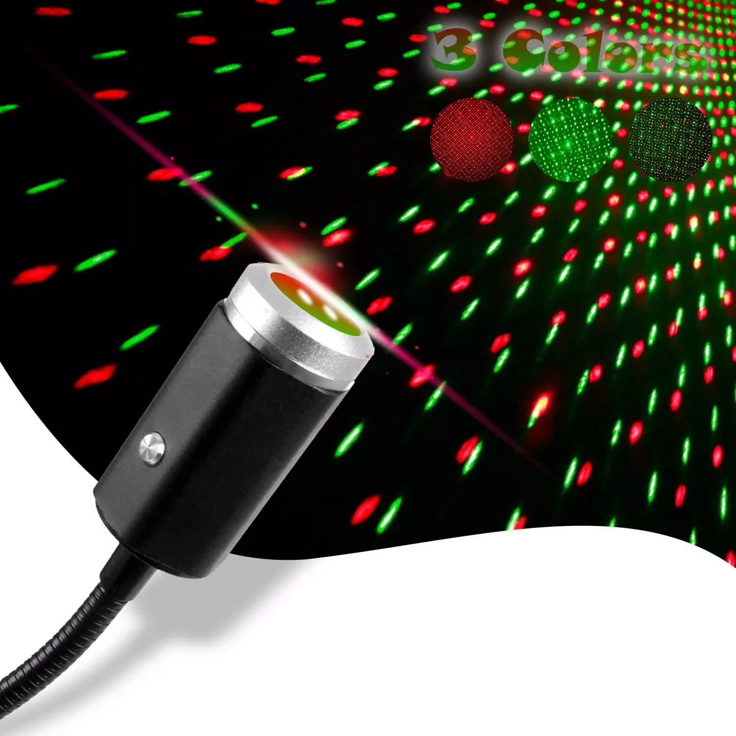 

Car Starry Sky USB Light LED Car Interior Goods USB Lamp 3 Colors USB Star Projection Night Lights 7 Lighting Modes For Party