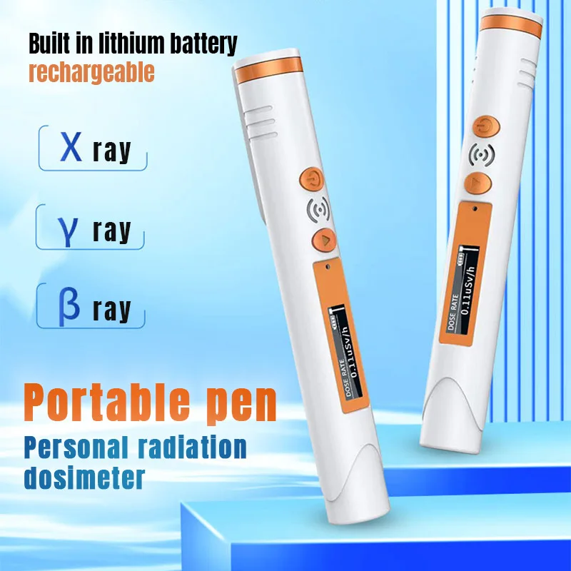1PCS Pen Type Nuclear Radiation Detector Hand Held Personal Radiation Dosimeter Marble Radioactive x/y Ray Alarm Geiger Counter