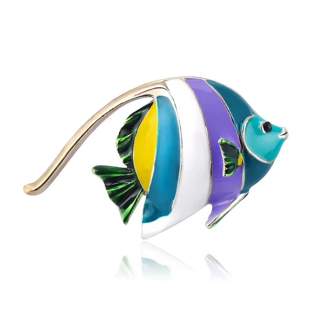 

Fish Brooches For Women And Men Cute Sea Animal Enamel Design Brooch Pins Party Jewelry Friends Gift