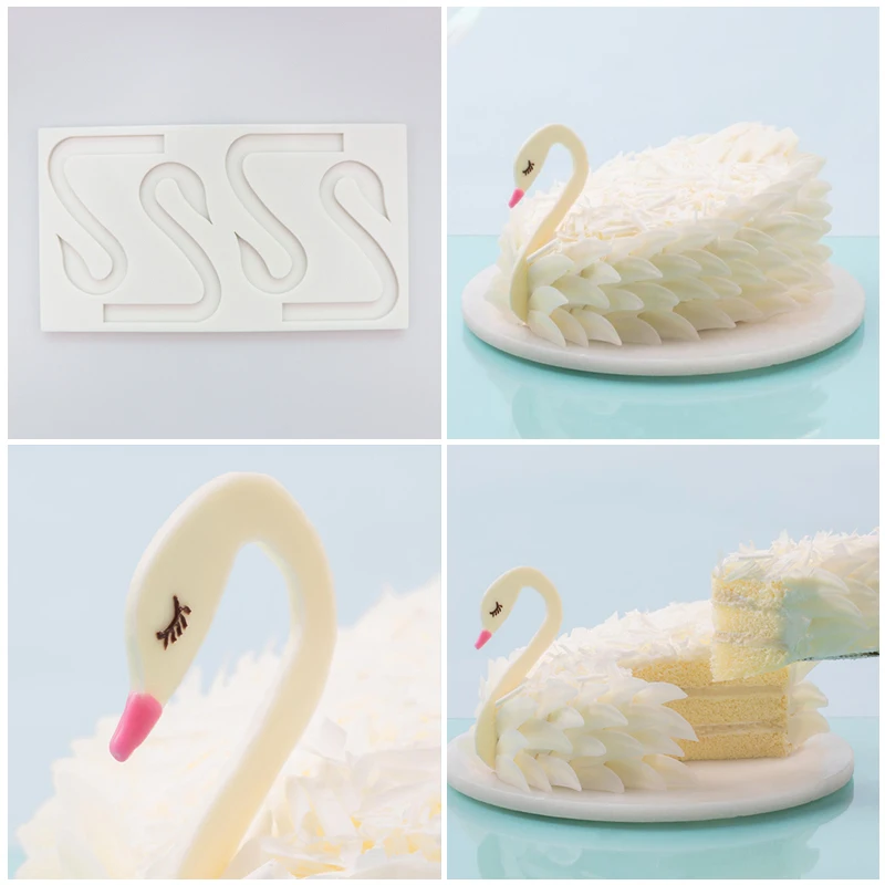 

Swan Neck Chocolate Silicone Mold Creative Swan Fondant Cake Decorating Baking Pan French Dessert Decoration Tool