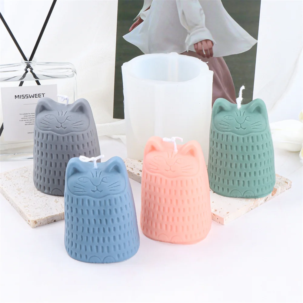 

Cute Cartoon Silicone Rabbit Candle Mold DIY Handmade Cat Frog Dog Shape Scented Soap Plaster Animal Tools Ornaments Home Decor