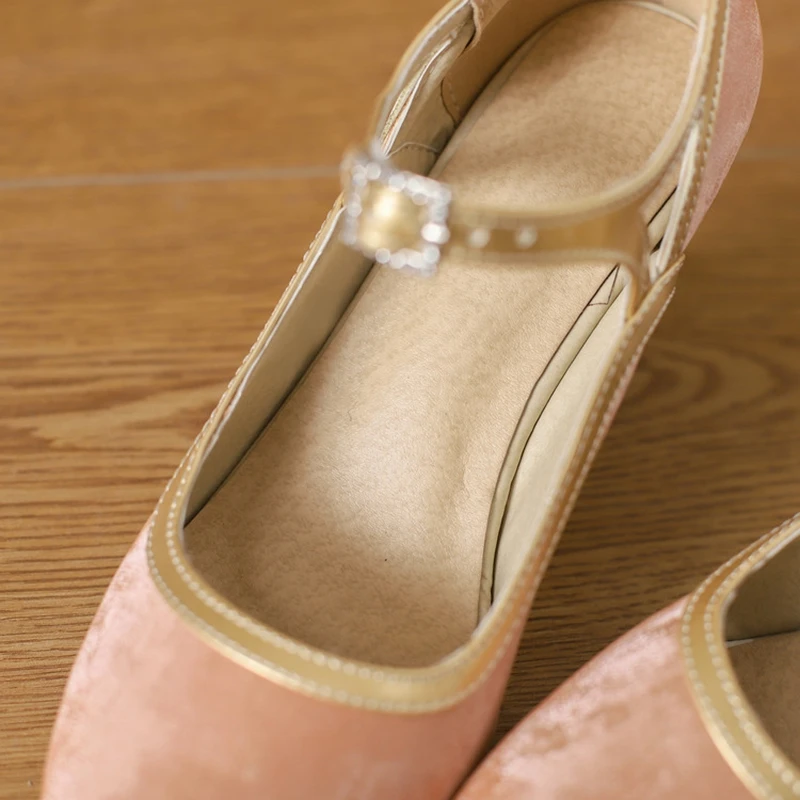 SIMLOVEYO Лето-весна Симпатичные женские туфли-лодочки с круглым носком 6 5 см