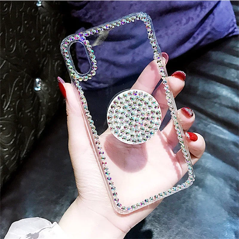 Чехол для телефона Bling Samsung Galaxy держатель кронштейна подушки безопасности Diamond S24